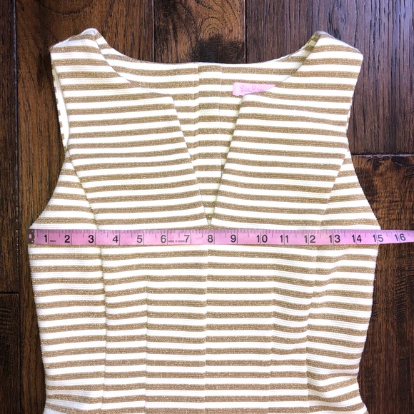 Lilly Pulitzer Brielle Gold/White Striped dress - Picture 5 of 8